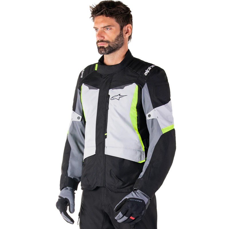 CHAQUETA ALPINESTARS ST-1 WATERPROOF ICE GRAY/BLACK/YELLOW FLUO