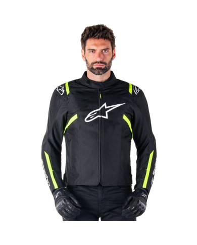 CHAQUETA ALPINESTARS T-SPS V2 WATERPROOF BLACK/WHITE/YELLOW FLUO