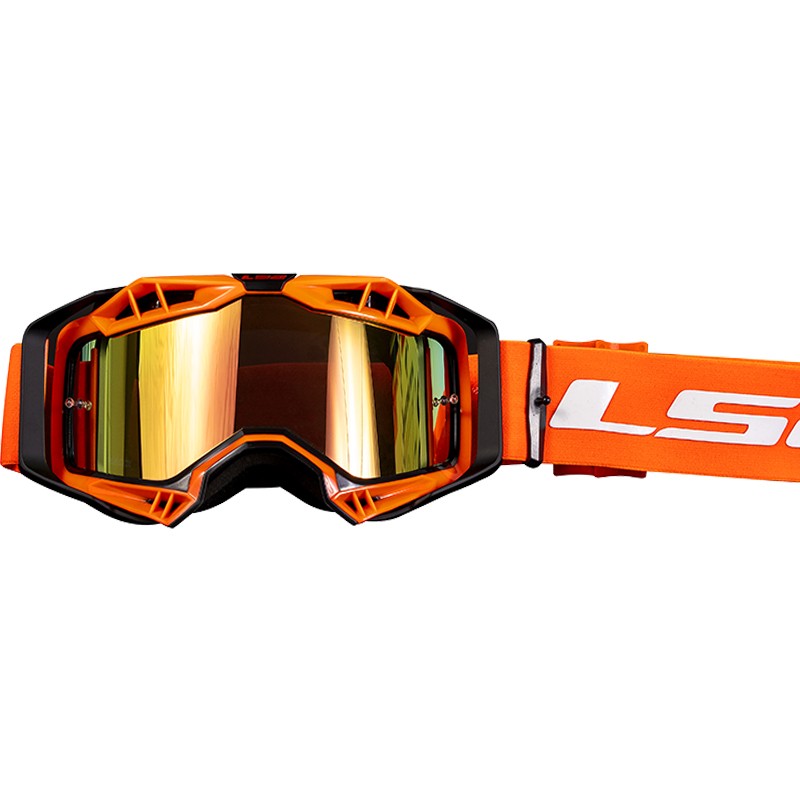 GAFAS LS2 AURA PRO BLACK/ORANGE/IRIDIUM VISOR