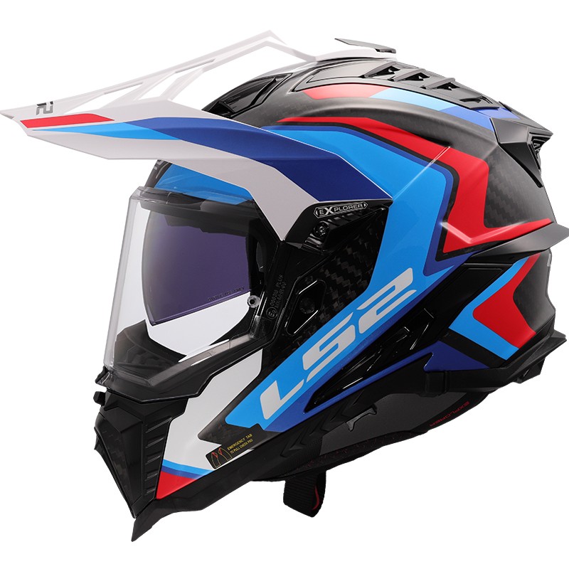 CASCO LS2 EXPLORER CARBON FRONTIER II WHITE/BLUE