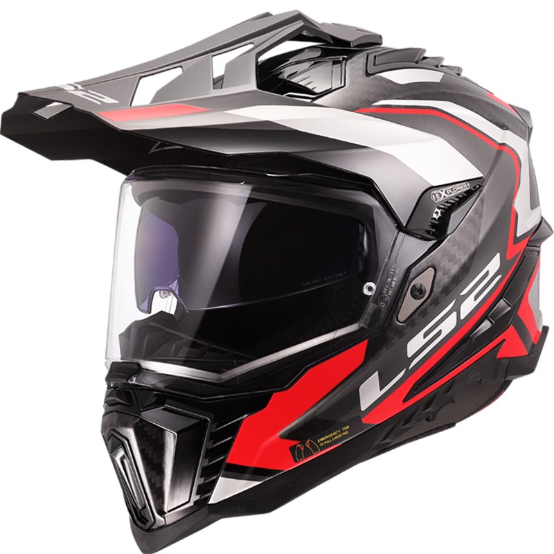 CASCO LS2 EXPLORER CARBON FRONTIER II RED