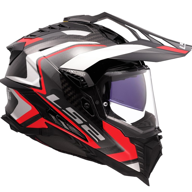 CASCO LS2 EXPLORER CARBON FRONTIER II RED