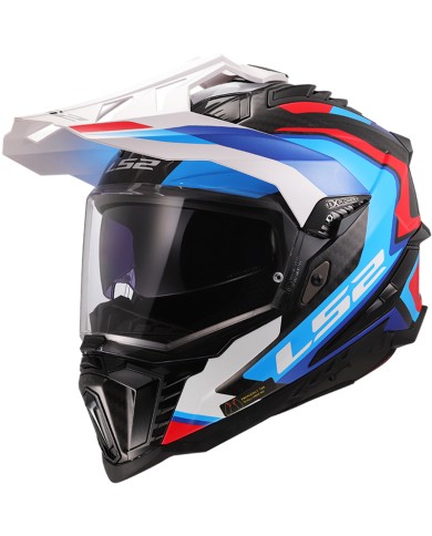 CASCO LS2 EXPLORER CARBON FRONTIER II WHITE/BLUE