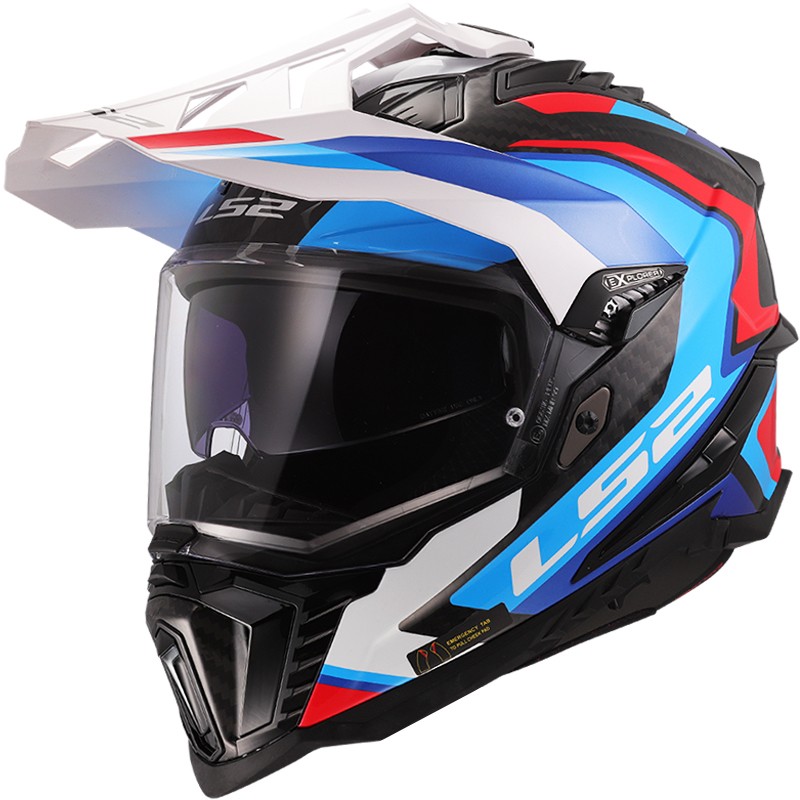 CASCO LS2 EXPLORER CARBON FRONTIER II WHITE/BLUE