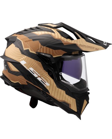 CASCO LS2 EXPLORER CARBON TRICK BROWN SAND