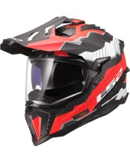 CASCO LS2 EXPLORER CARBON TRICK WHITE/RED
