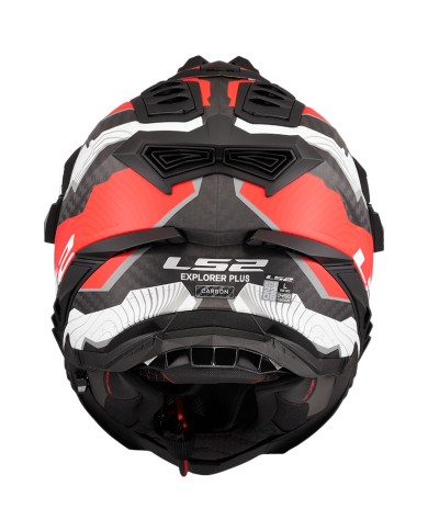 CASCO LS2 EXPLORER CARBON TRICK WHITE/RED