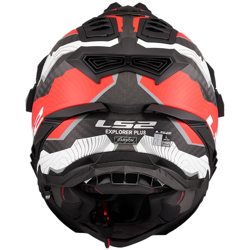 CASCO LS2 EXPLORER CARBON TRICK WHITE/RED
