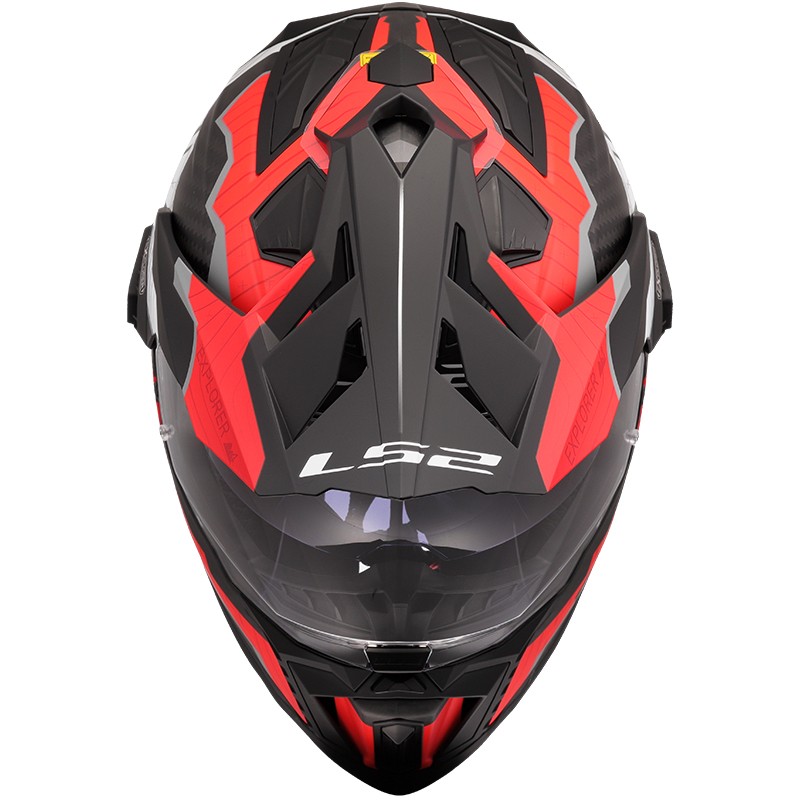CASCO LS2 EXPLORER CARBON TRICK WHITE/RED