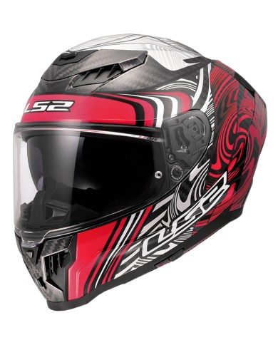 CASCO LS2 DRAGON ENTHUM CARBONO RED