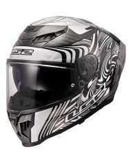 CASCO LS2 DRAGON ENTHUM CARBONO SILVER