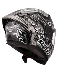 CASCO LS2 DRAGON ENTHUM CARBONO SILVER