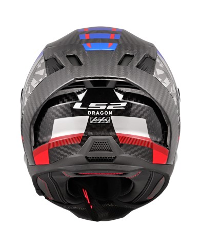 CASCO LS2 DRAGON TRAX CARBONO BLUE/RED