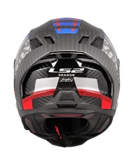 CASCO LS2 DRAGON TRAX CARBONO BLUE/RED