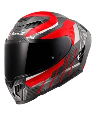 CASCO LS2 DRAGON TRAX CARBONO RED