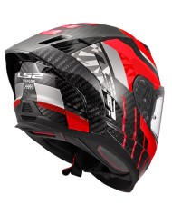 CASCO LS2 DRAGON TRAX CARBONO RED