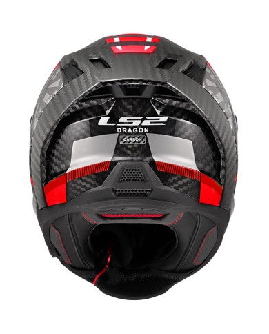 CASCO LS2 DRAGON TRAX CARBONO RED