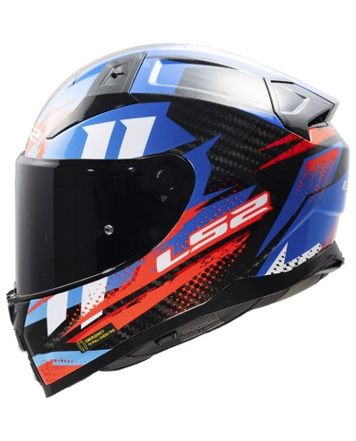 CASCO LS2 VECTOR II CARBON TANTIC RED/BLUE