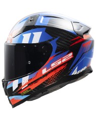 CASCO LS2 VECTOR II CARBON TANTIC RED/BLUE