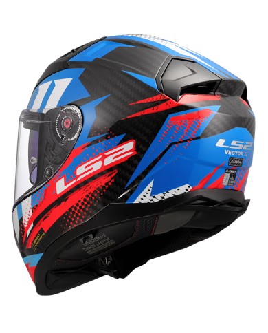 CASCO LS2 VECTOR II CARBON TANTIC RED/BLUE