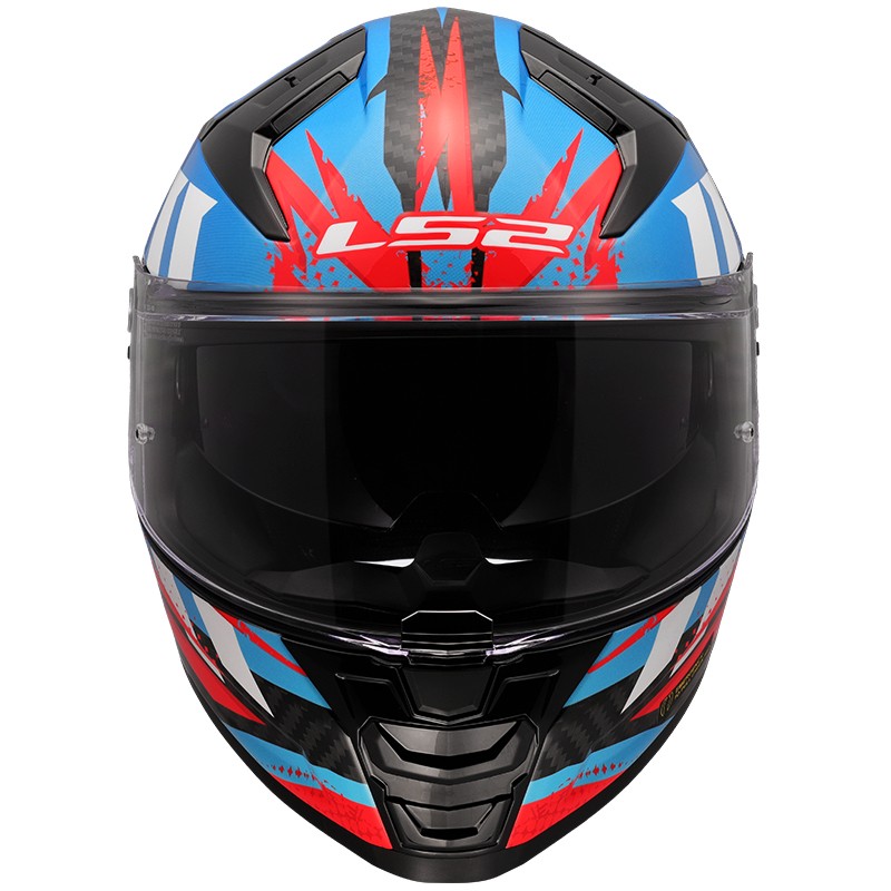 CASCO LS2 VECTOR II CARBON TANTIC RED/BLUE
