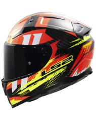 CASCO LS2 VECTOR II CARBON TANTIC RED/H-V YELLOW