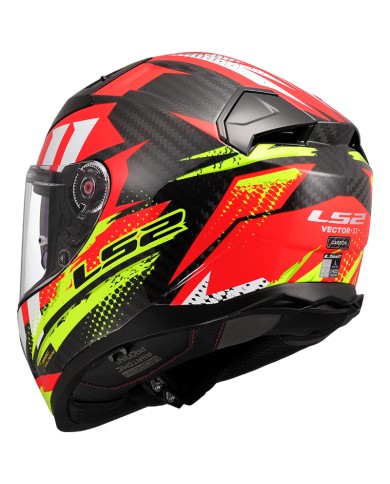 CASCO LS2 VECTOR II CARBON TANTIC RED/H-V YELLOW