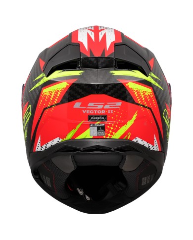 CASCO LS2 VECTOR II CARBON TANTIC RED/H-V YELLOW