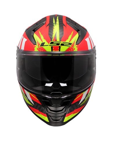 CASCO LS2 VECTOR II CARBON TANTIC RED/H-V YELLOW