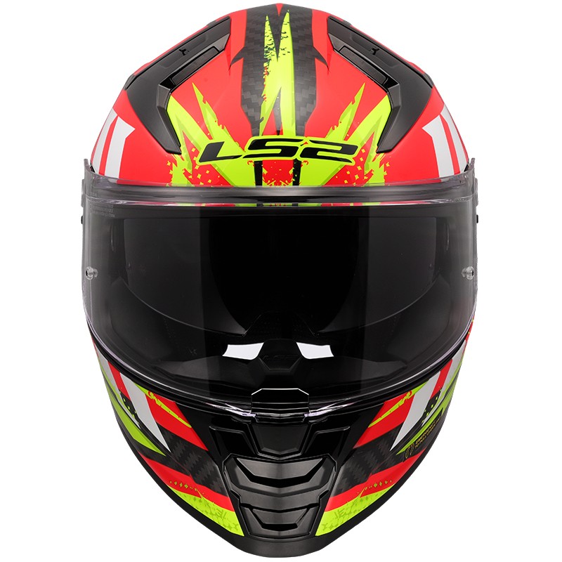 CASCO LS2 VECTOR II CARBON TANTIC RED/H-V YELLOW