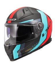 CASCO LS2 VECTOR II CARBON GRID RED/CYAN