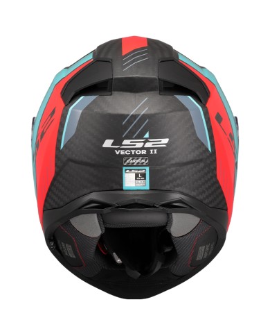 CASCO LS2 VECTOR II CARBON GRID RED/CYAN