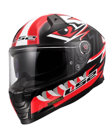 CASCO LS2 VECTOR II BUNTRI BLACK/RED