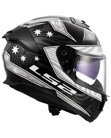 CASCO LS2 STREAM II GALDAM BLACK/WHITE