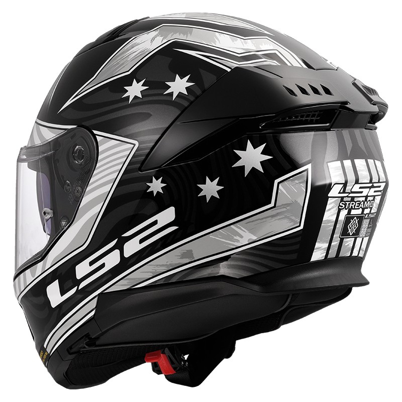 CASCO LS2 STREAM II GALDAM BLACK/WHITE