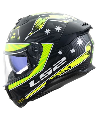CASCO LS2 STREAM II GALDAM BLACK/H-V YELLOW