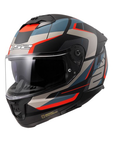 CASCO LS2 STREAM II ROAD MATT BLACK/BLUE