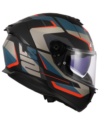 CASCO LS2 STREAM II ROAD MATT BLACK/BLUE
