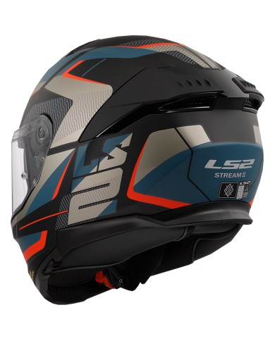CASCO LS2 STREAM II ROAD MATT BLACK/BLUE