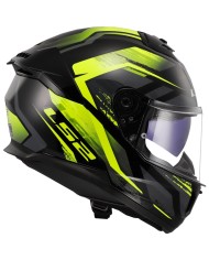 CASCO LS2 STREAM II FURY BLACK/H-V YELLOW