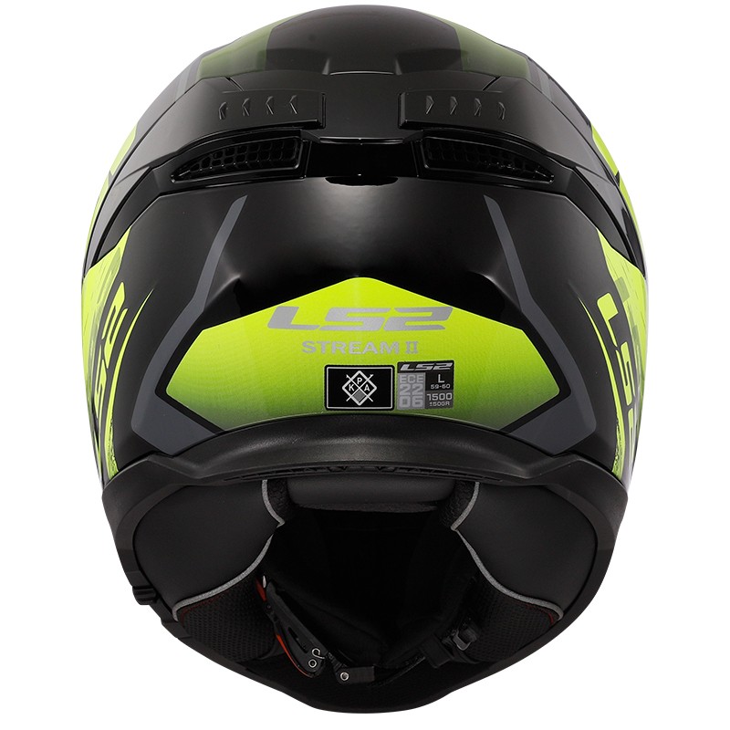 CASCO LS2 STREAM II FURY BLACK/H-V YELLOW