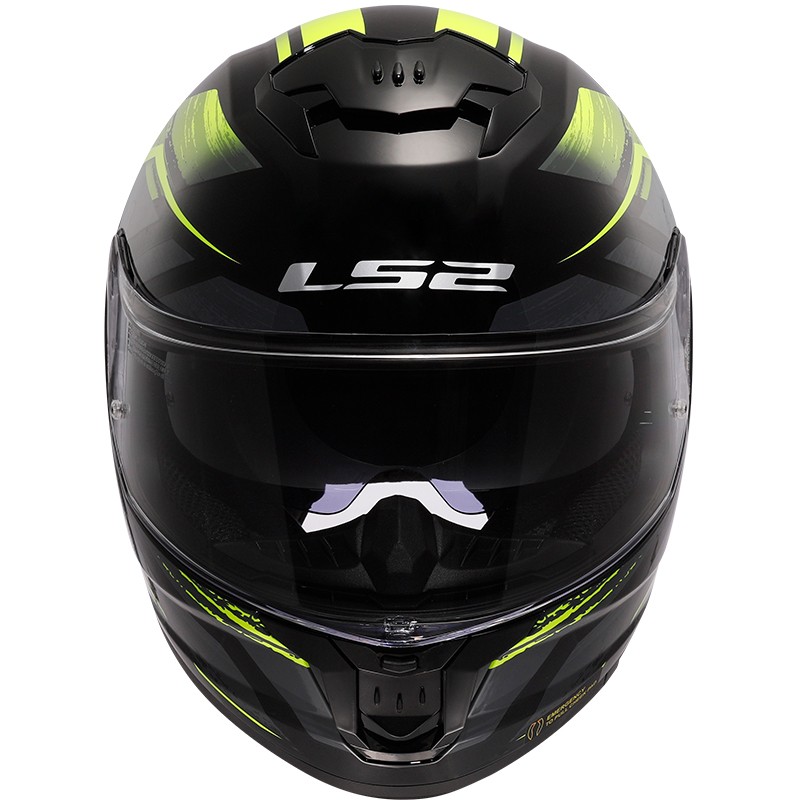 CASCO LS2 STREAM II FURY BLACK/H-V YELLOW