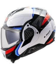 CASCO LS2 ADVANT II TRIPLE MODULAR WHITE/BLUE/RED