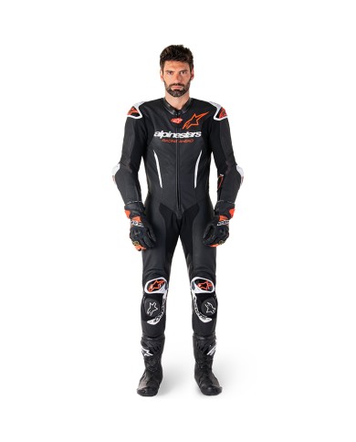MONO ALPINESTARS GP-R7 PROFESIONAL BLACK/WHITE/RED FLUO 