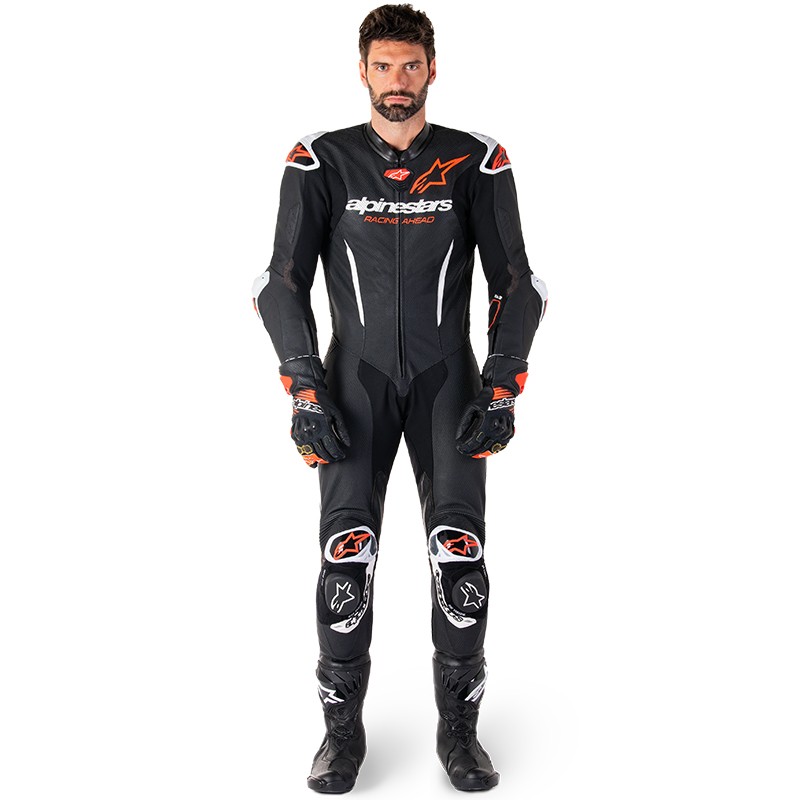 MONO ALPINESTARS GP-R7 PROFESIONAL BLACK/WHITE/RED FLUO 