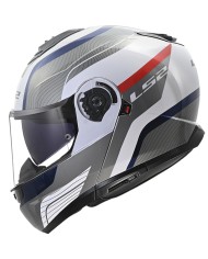 CASCO LS2 STROBE II MONZA MODULAR WHITE/BLUE/RED