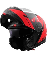 CASCO LS2 STROBE II CODE MODULAR MATT BLACK/RED