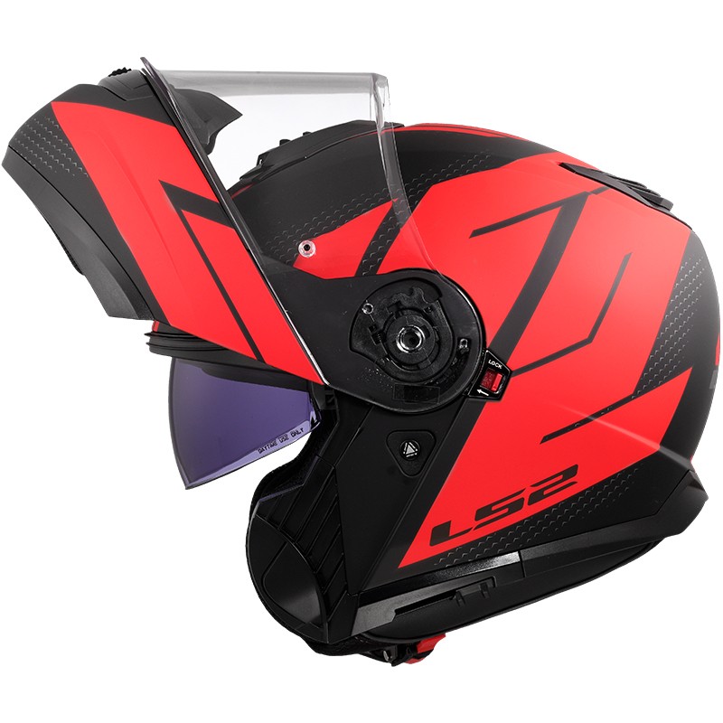 CASCO LS2 STROBE II CODE MODULAR MATT BLACK/RED