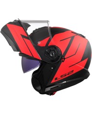 CASCO LS2 STROBE II CODE MODULAR MATT BLACK/RED