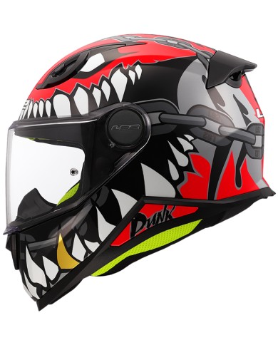 CASCO LS2 KID PUNK GREY/RED